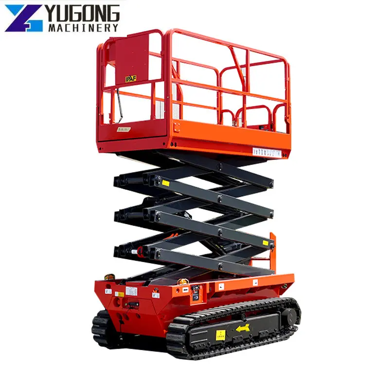 YG Automated Electric Elevator Lift Self-Propelled Lift Platform Hydraulic Elevator Electric Aerial Work Vehicle Automatic Lift