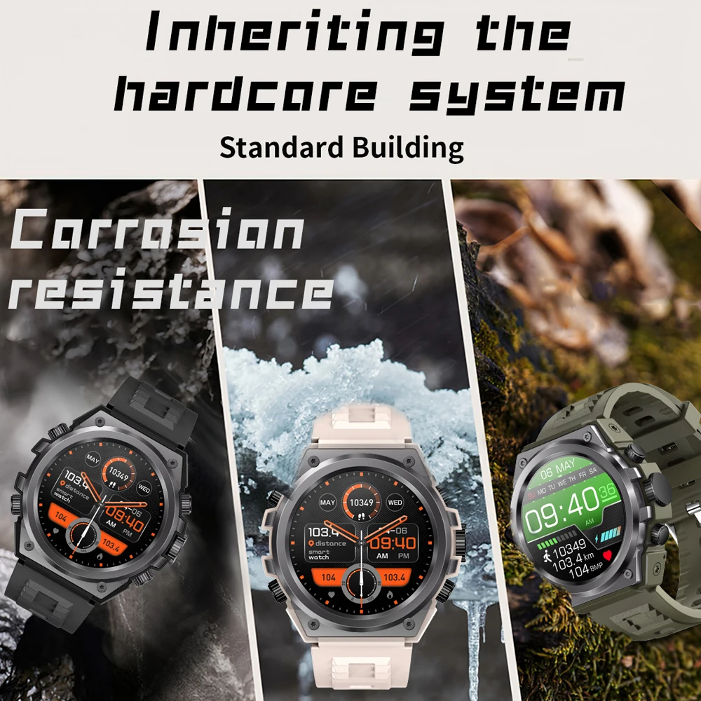 Smart Watch 1.46 Inch Bluetooth Call Smart Watch Sports Fitness Tracking Watch IP68 Waterproof Multi-Sport Mode Smart Watch