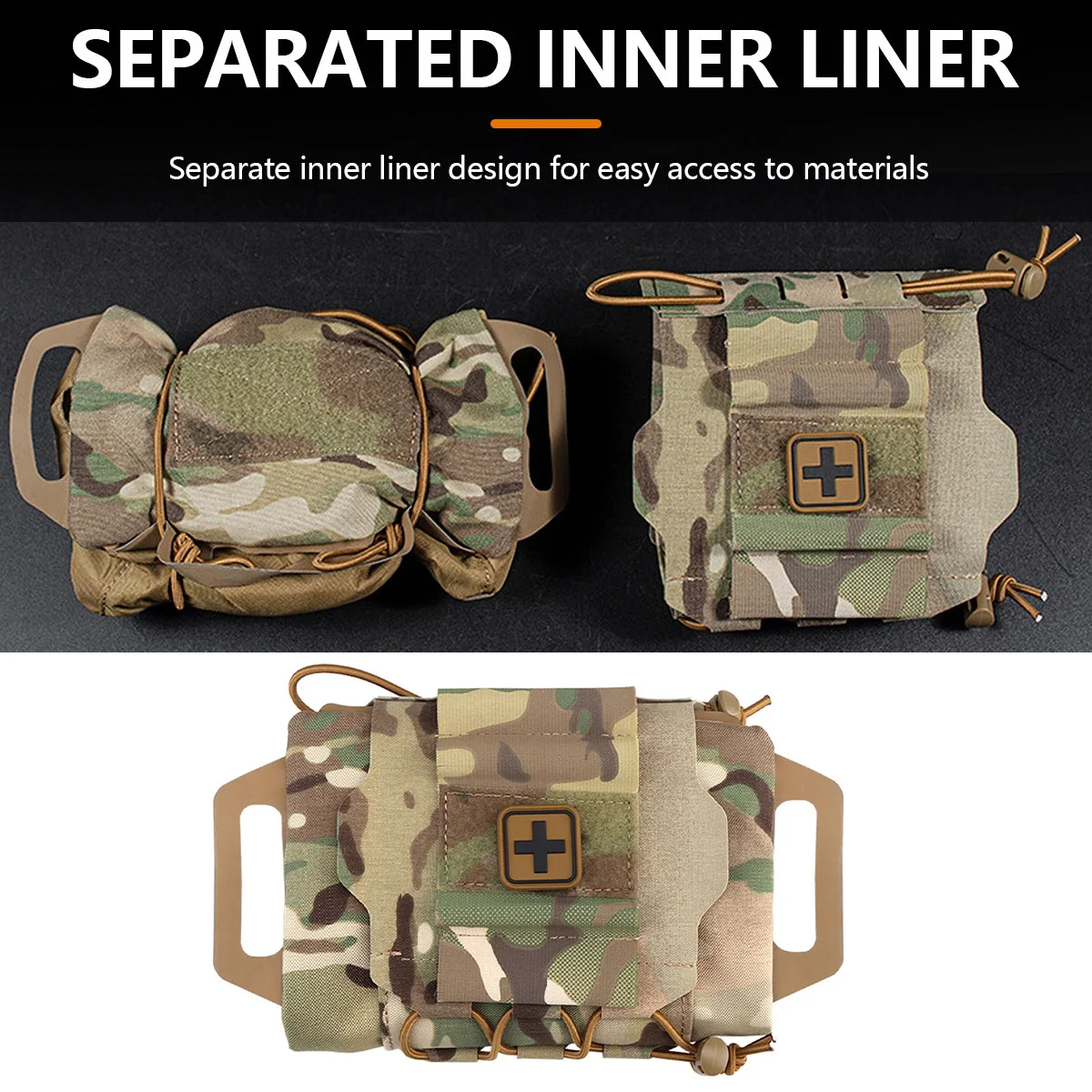 Tactical MOLLE Medical Pouch First Aid Kit Outdoor Hunting Bag Pouch Kits Rapid Deployment First-aid Survival Kit