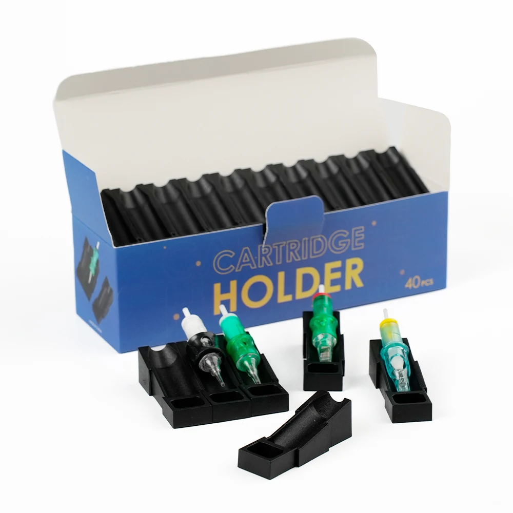 

40 шт. игольчатый держатель для картриджа для татуировки, съемный и сращенный лоток для держателя иглы для татуировки, инструмент для размещения игл для татуировки