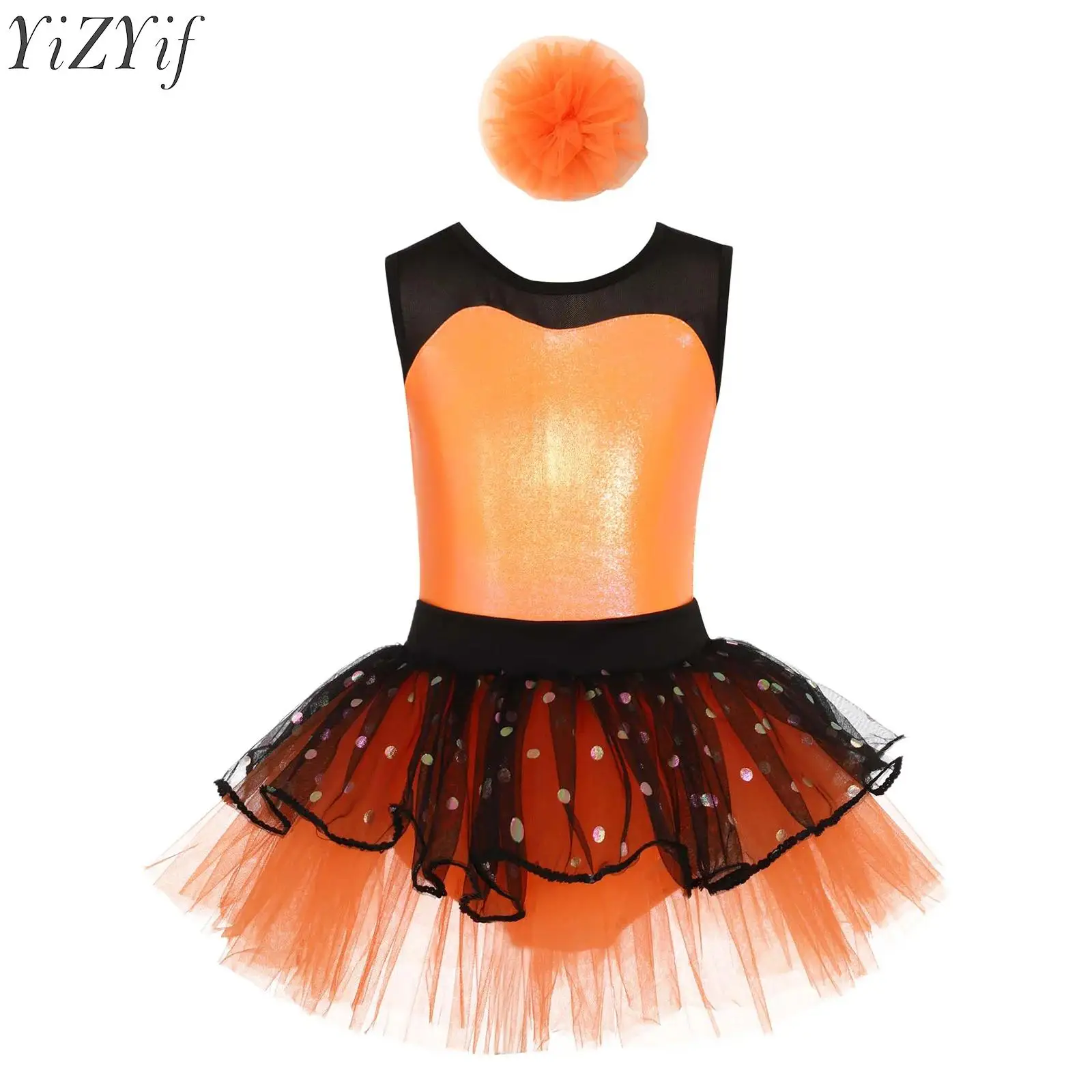 

Детское балетное трико для девочек, костюм принцессы балерины, тюлевое платье-пачка без рукавов для лирических танцев, катания на коньках