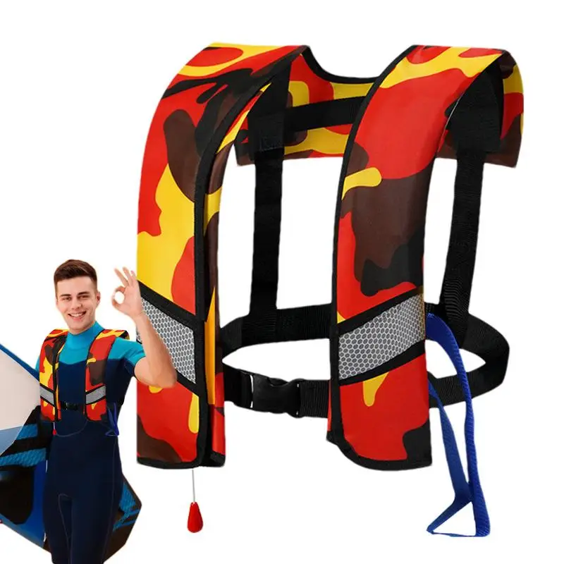 Boating Life Vest Boating Life-Saving Vest Automatical Inflating Women Men Buoyancy Aid To Ensure Water Sports Safety For