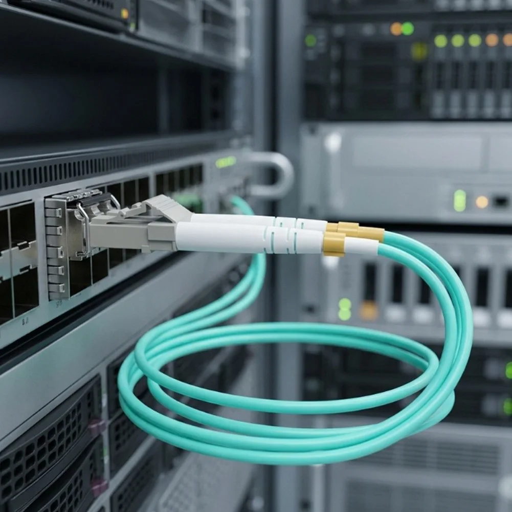 LC-LC Fiber Patch Cable with Bend-Insensitive Fiber Core and LSZH Jacket for Reliable Performance in Conduit Runs