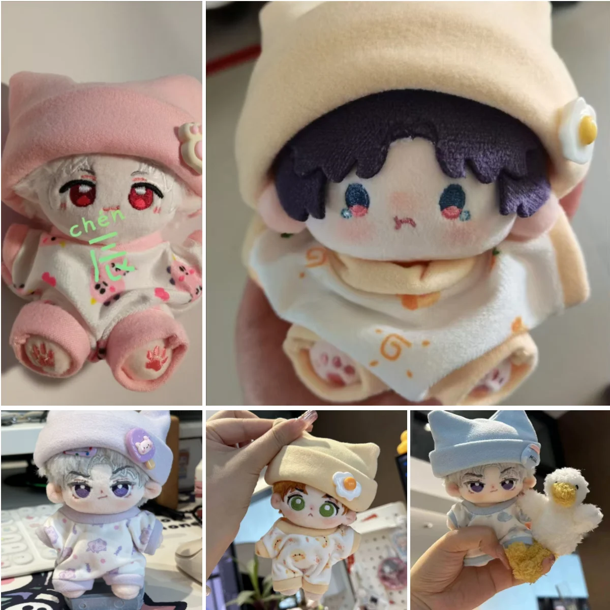 Love and Deepspace 10CM Cotton Doll Kawaii Baby Clothes Cute Pyjamas Set Fat Baby Plush Pyjamas Clothes Valentine's Day Gifts