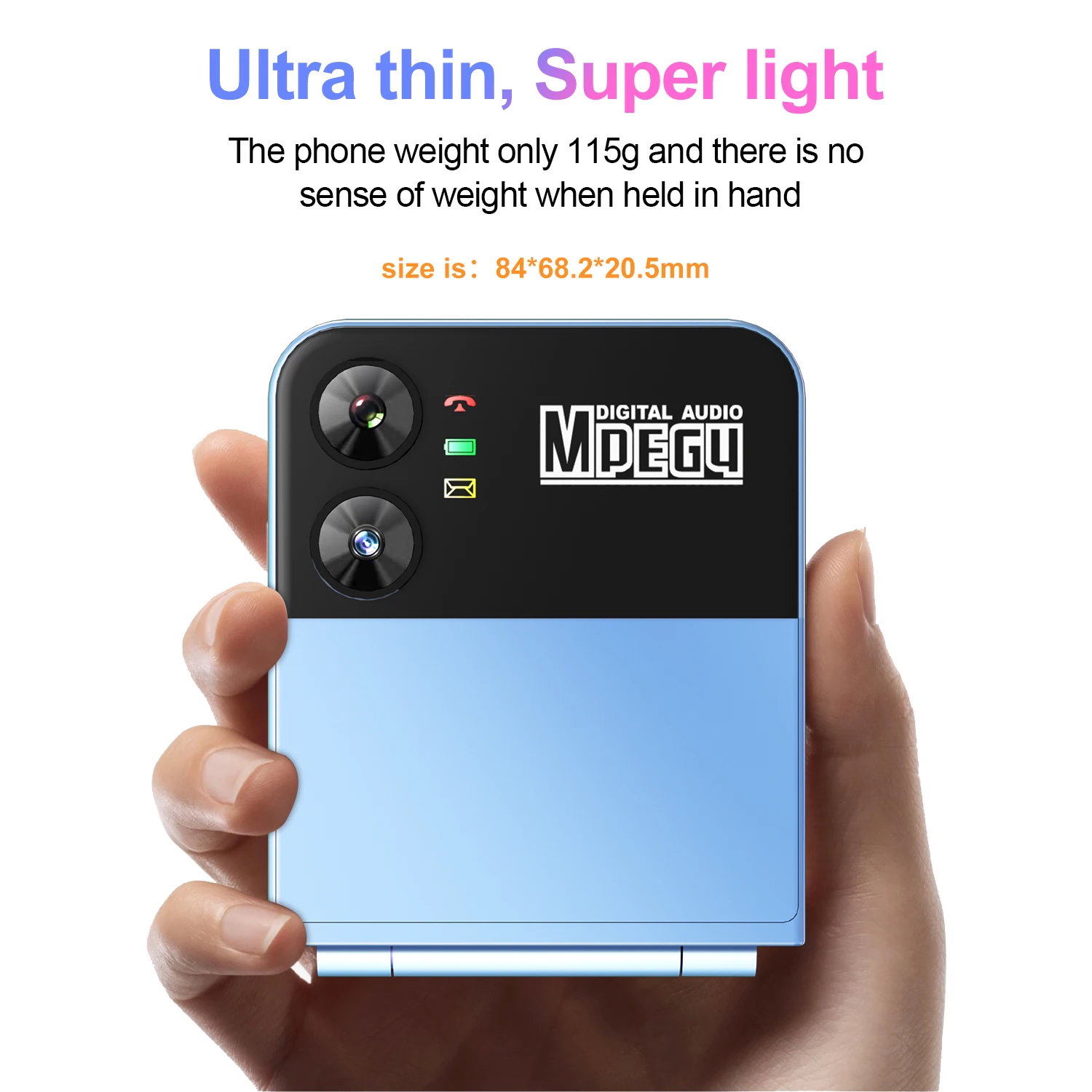 SERVO Flilo4 Mobile Phone 4 SIM Standby Speed Dial Magic Voice Blacklist Flashlight FM Radio 2.6"Display Flip Cellphones Type-C