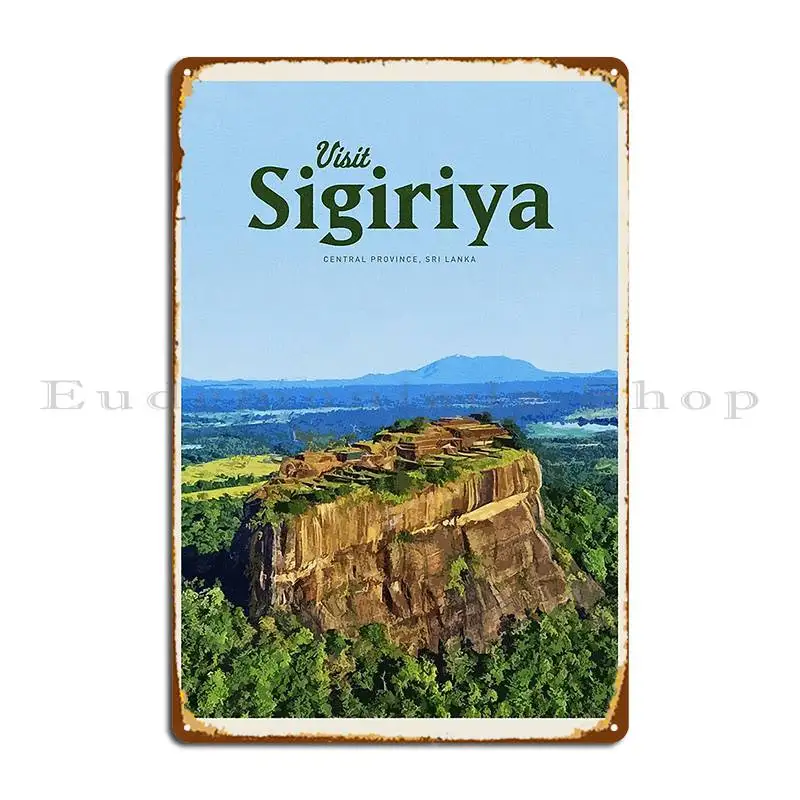 Visit Sigiriya Metal Signs Wall Cave Wall Decor Wall Decor Designing Garage Tin Sign Poster