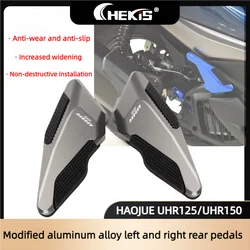 Chekis Genuine Motorcycle Accessories Suitable for Haojue Uhr125 Uhr150 Modified Rear Pedals Passenger Pedals Anti-Slip Rear Pedals Aluminum Alloy Left and Right Pedals Modification