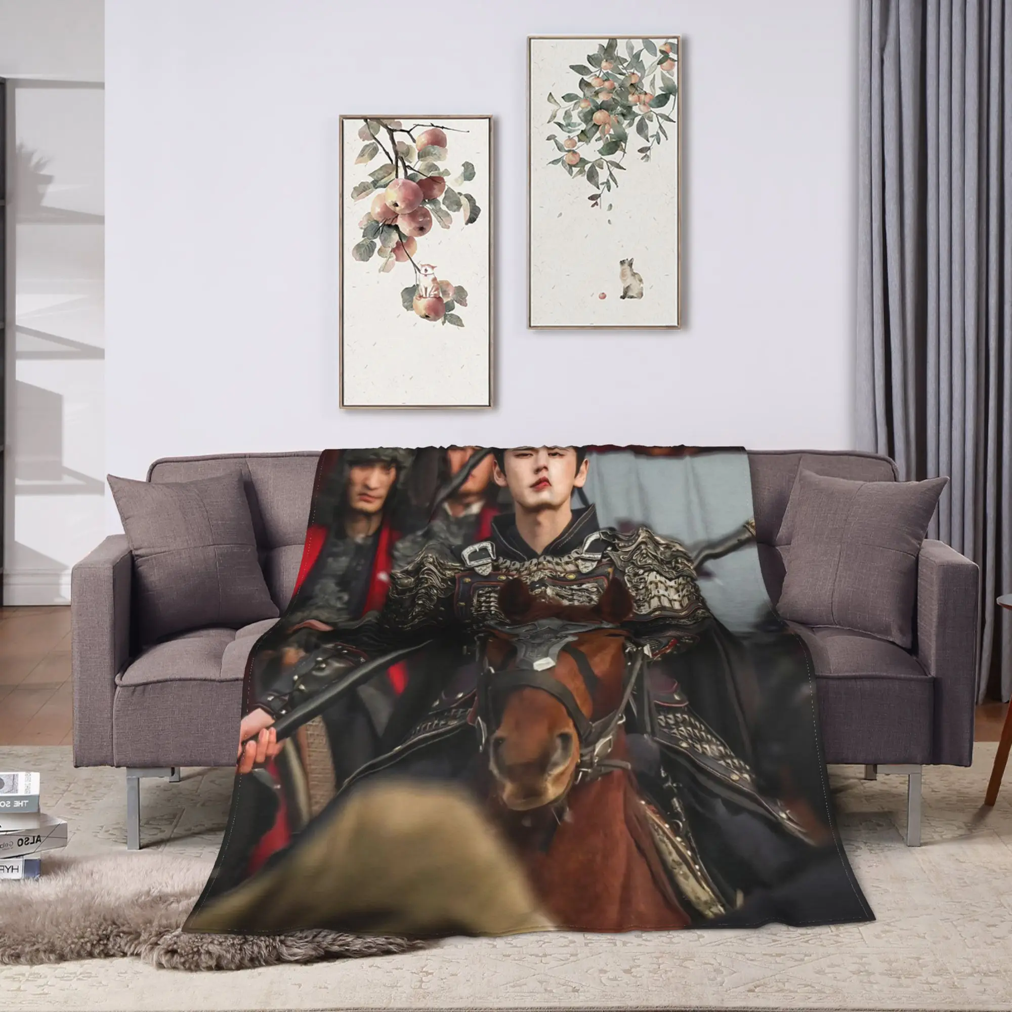 Zhang Ling he  Flannel Blankets Winter  Soft Warm Throw Blanket for Kids Outdoor Graphic Bedspread Sofa Bed Cover