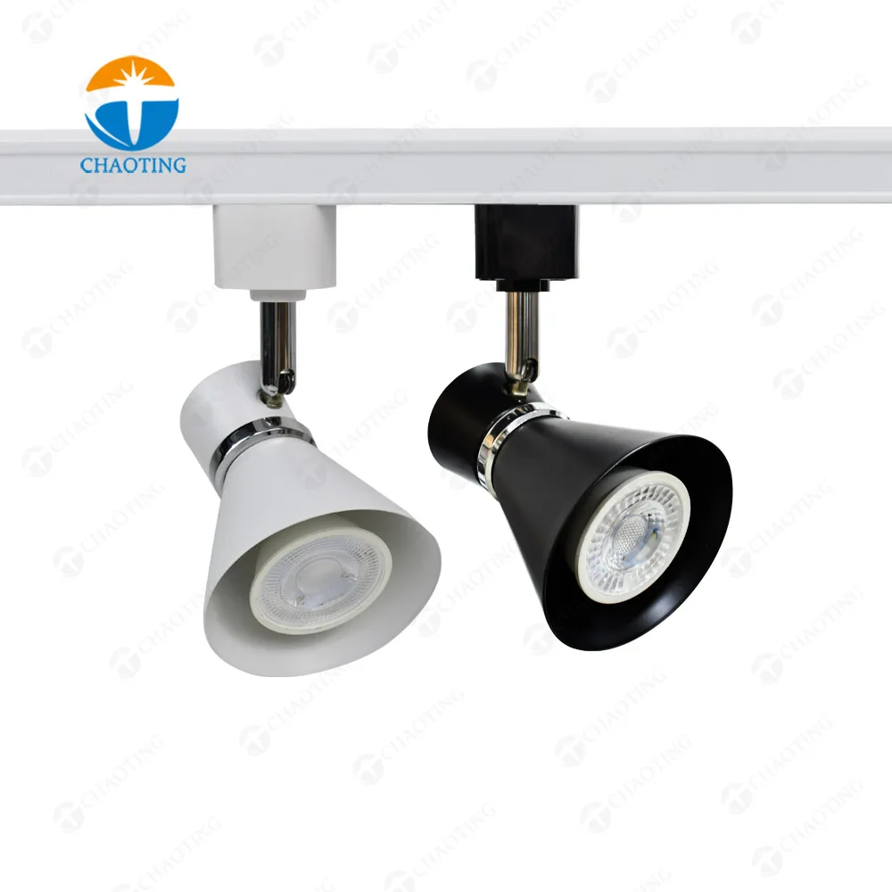 

Modern Commercial Rail Lighting System Adjustable Focus Spotlight 2 3 4 Phase Wire Trumpet Type Spot Lamp Cob Led Track Light