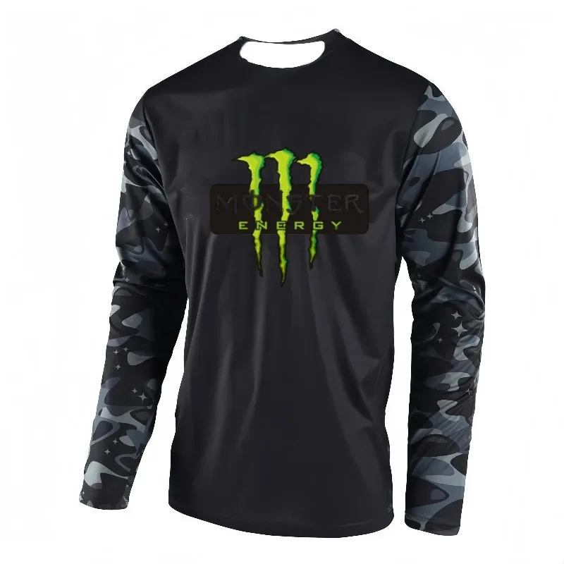 

Monster Energy Geometry Многоцветная блоки с длинными рукавами Быстросохнущая дышащая повседневная спортивная рубашка для езды на велосипеде на открытом воздухе
