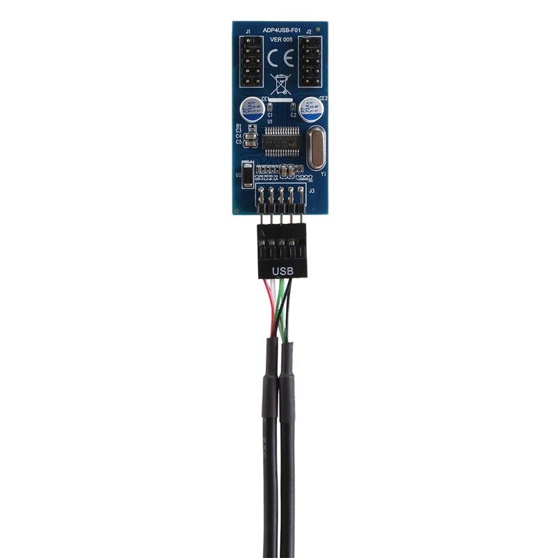 9-контактный USB-разъем, штекер от 1 до 2/4, Женский Удлинительный кабель, карта рабочего стола, 9-контактный телефон, USB 2,0, 9-контактный разъем, адаптер