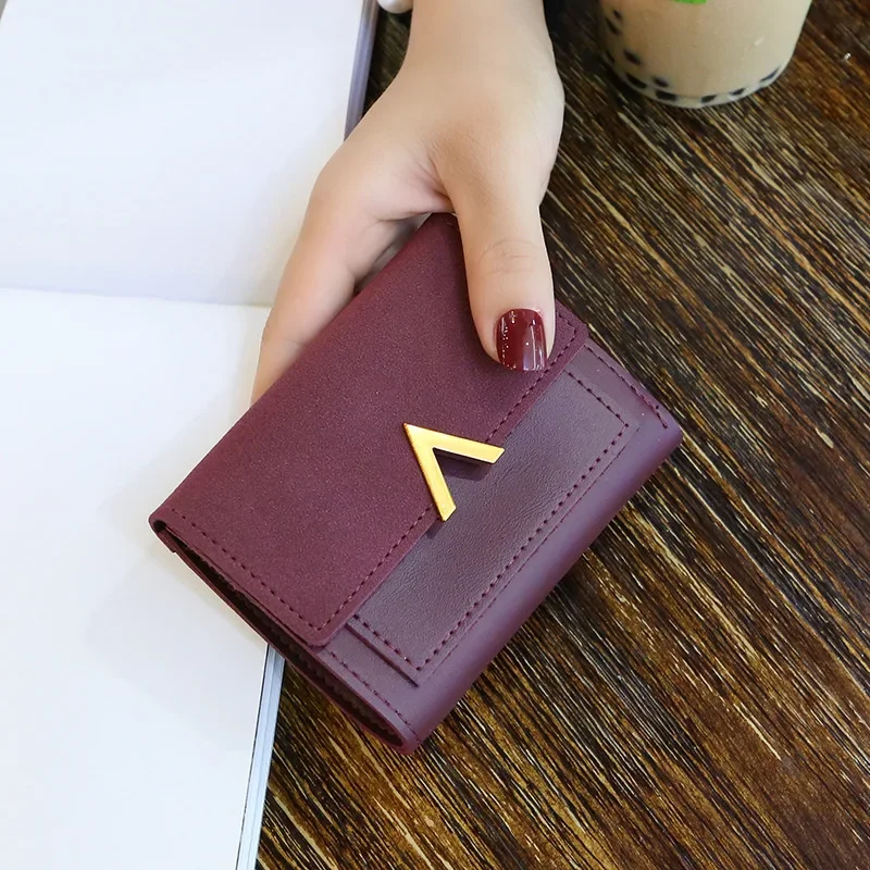 Leather New Women Purse Small Short Leather Wallet Luxury Brand Mini Female Fashion Wallets And Purse Credit Card Holder