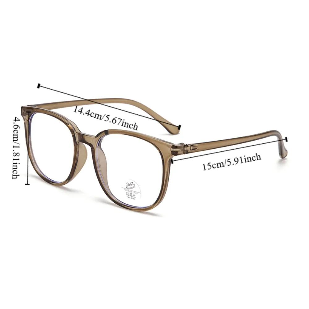 Transparent Anti-blue Light Glasses Retro Lightweight Square Frame Myopia Glasses Eye Protective Anti Radiation