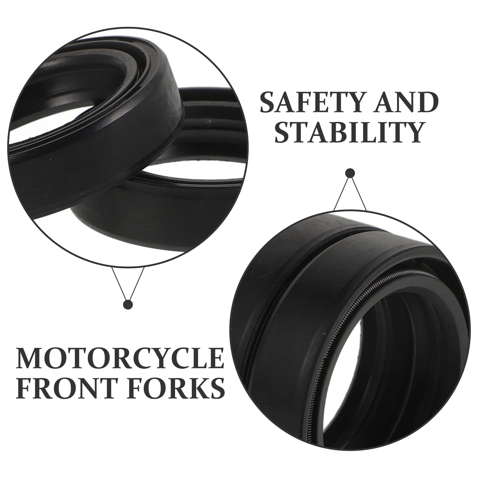 2 Pcs Shock Absorbing Oil Seal Front Fork Damper Kit Motorcycle Bike Accessories Plastic Multipurpose Scooter Seals Absorber