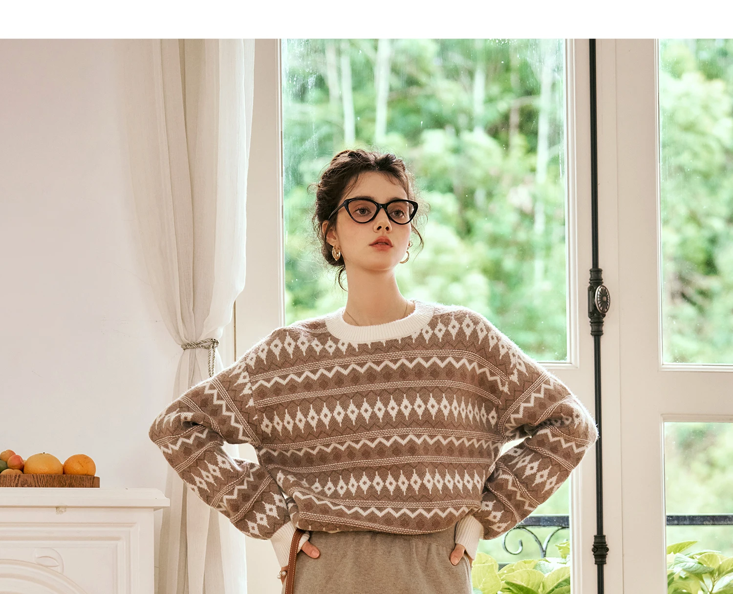 

OLrain Women Knitwear Jumpers 2025 Autumn New Fashion Casual Commute Striped Sweater Lazy Style Loose Thin Pullover N56QM93829
