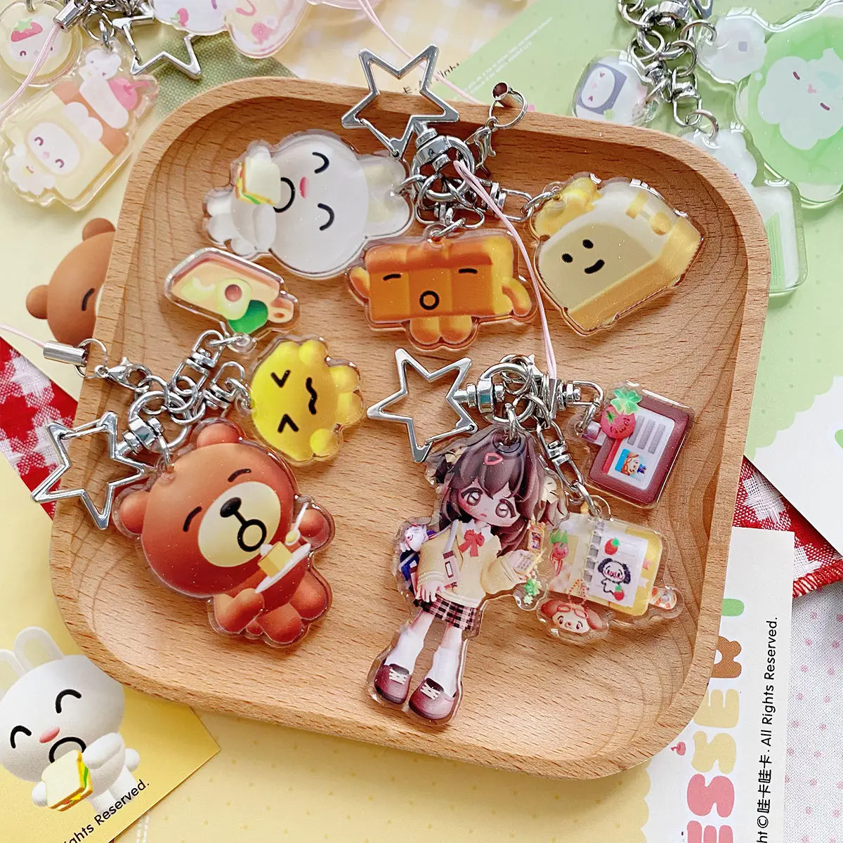 Epoxy Resin Acrylic Charms Accessories Keychains & Planner Charms
