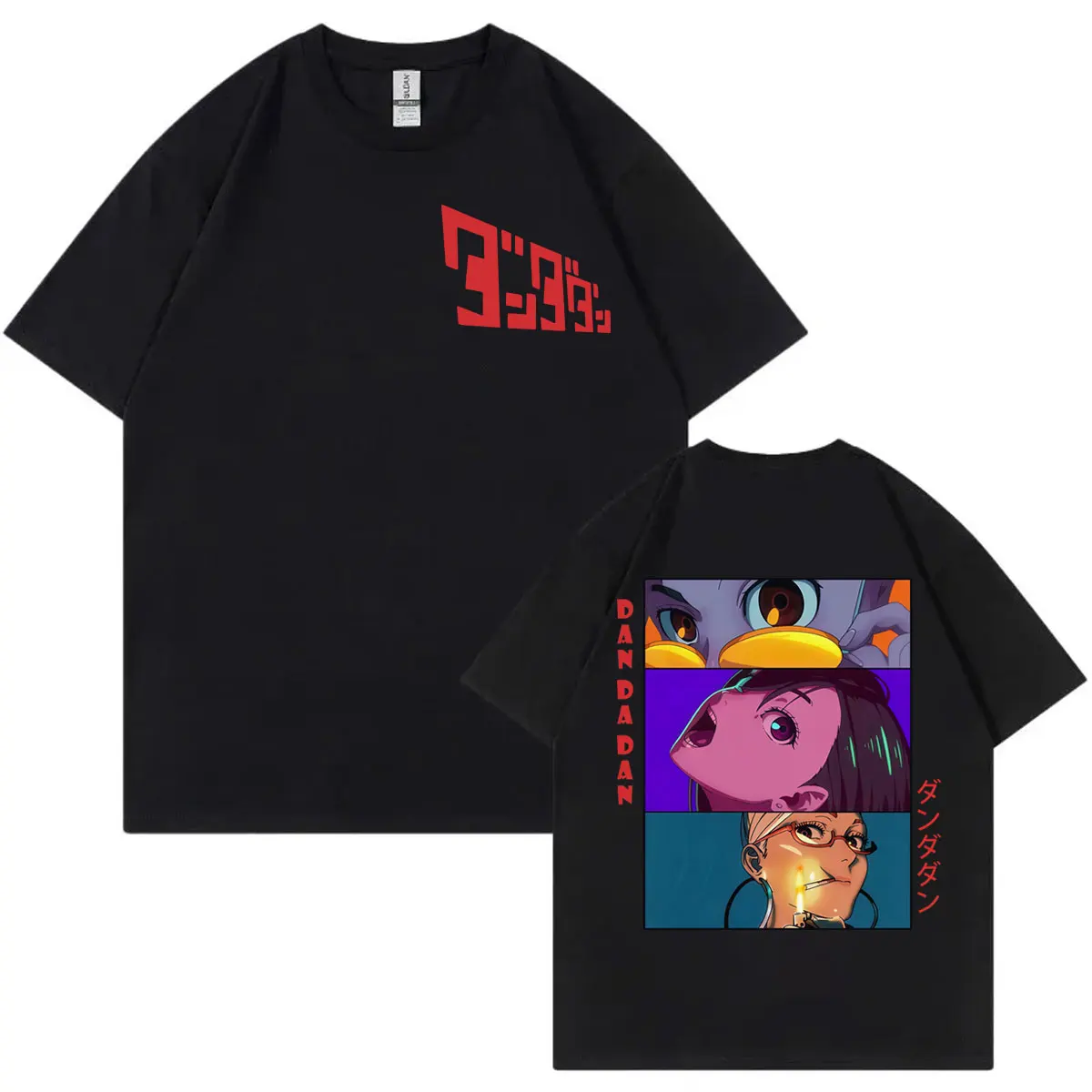

Anime Dandadan Double Sided Print T Shirt Harajuku Japanese Cartoon Short Sleeve T-shirt Men Women High Quality Fashion T-shirts