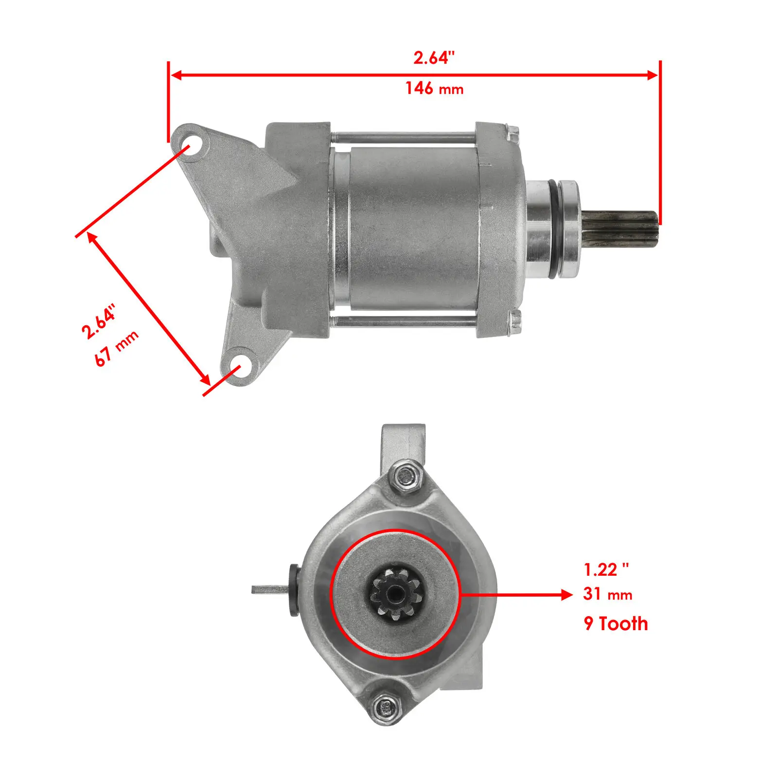 Electrical Starter Motor & Relay Replacement for Yamaha WR450F 2007-2015 For Yamaha Dirt Bike OEM:5TJ-81890-30-00 5TJ-81940-12