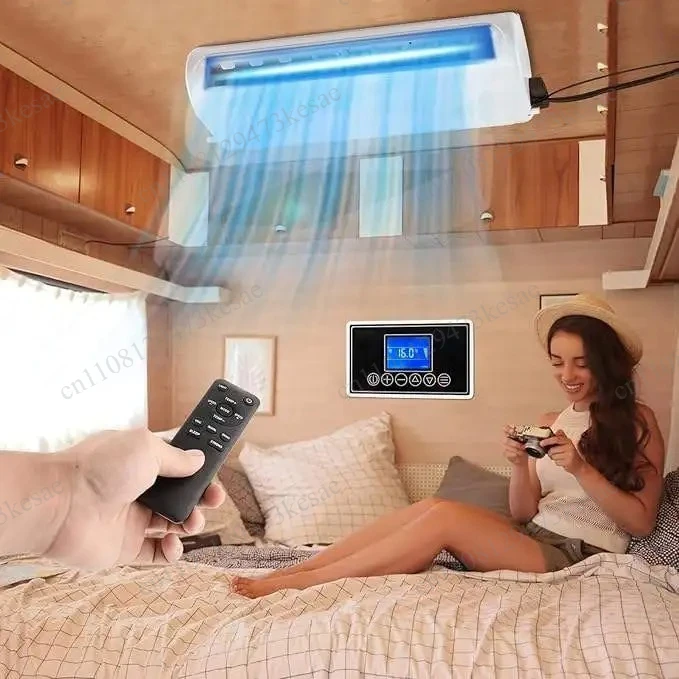 12/24V RV Air Conditioner Ultra Thin Bottom Mounted Silent DC AC for Trucks Campervans Trailers