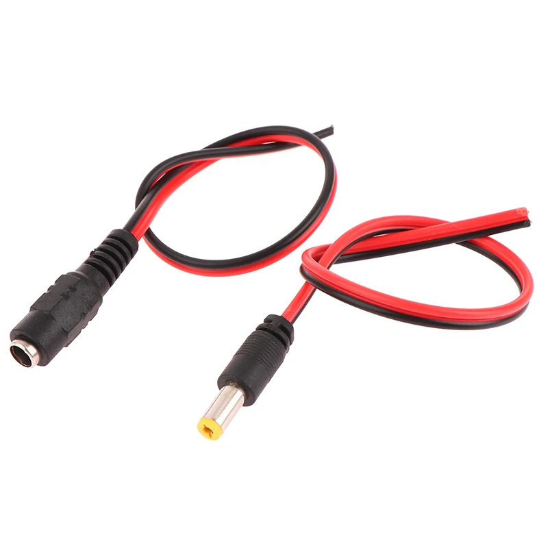 5PCS DC Power Male Female Cable 12V Plug DC Adapter Cable Plug Connector For CCTV Camera DC Plug 5.5*2.1mm