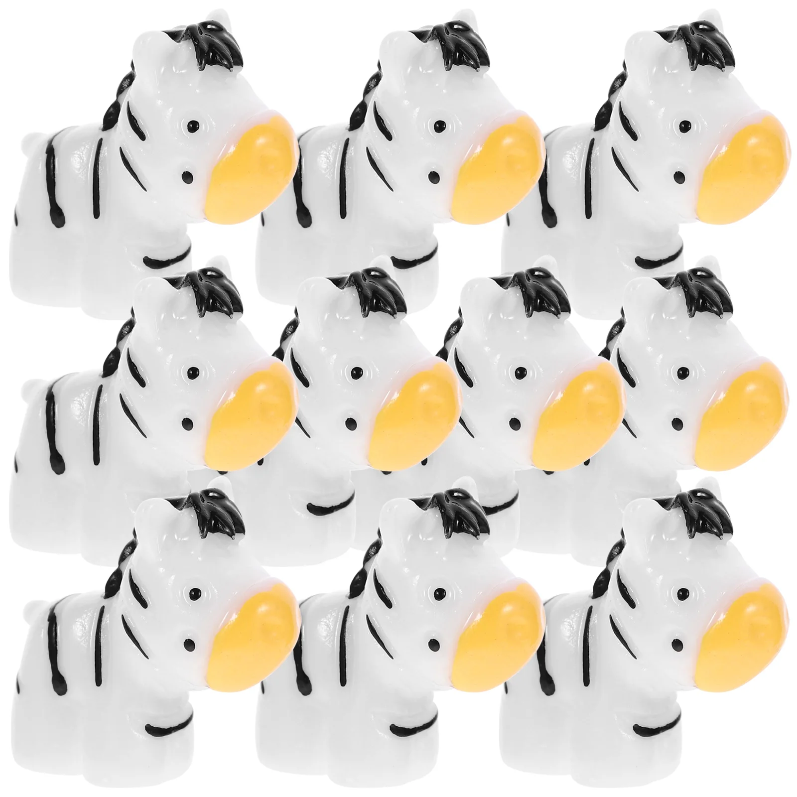 10 pezzi mini decorazioni per ornamenti zebrati tavolo chic desktop moda cartone animato succulente adorabile materiale fai da te