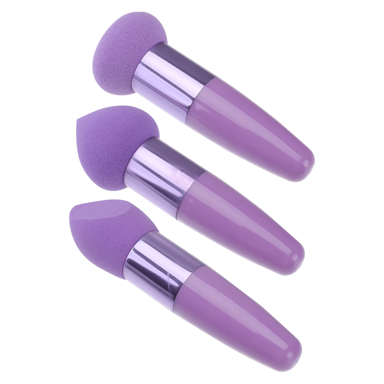 3 Pcs Make up Sponges Beauty Pen Pens Multifunctional Makeup Powder Puffs Small Purple Travel