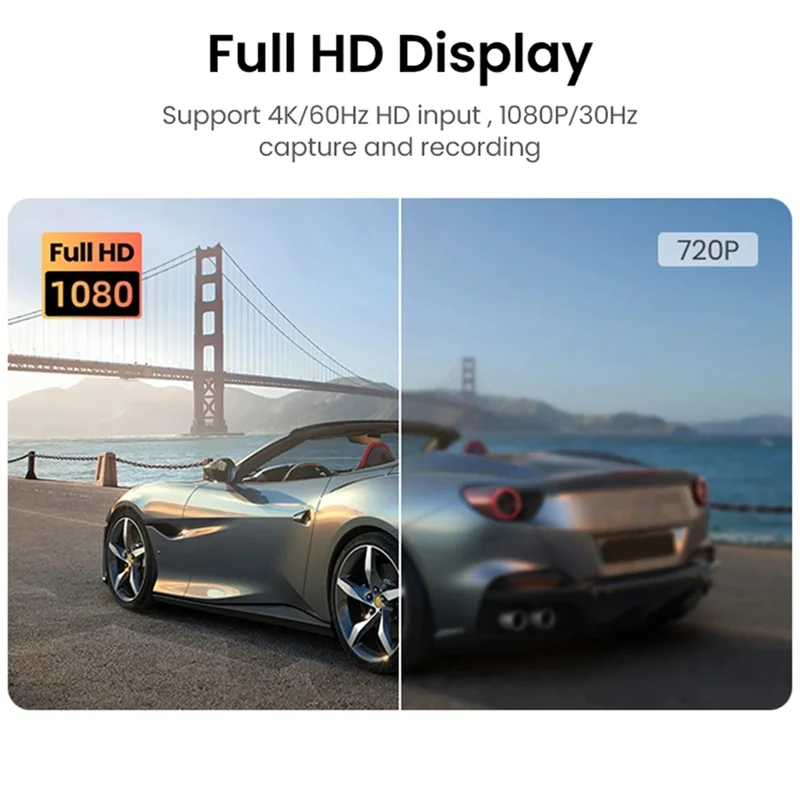 

4K -Compatible To Type-C+USB Capture Card 1080P Computer Game Capture Card 1.8M