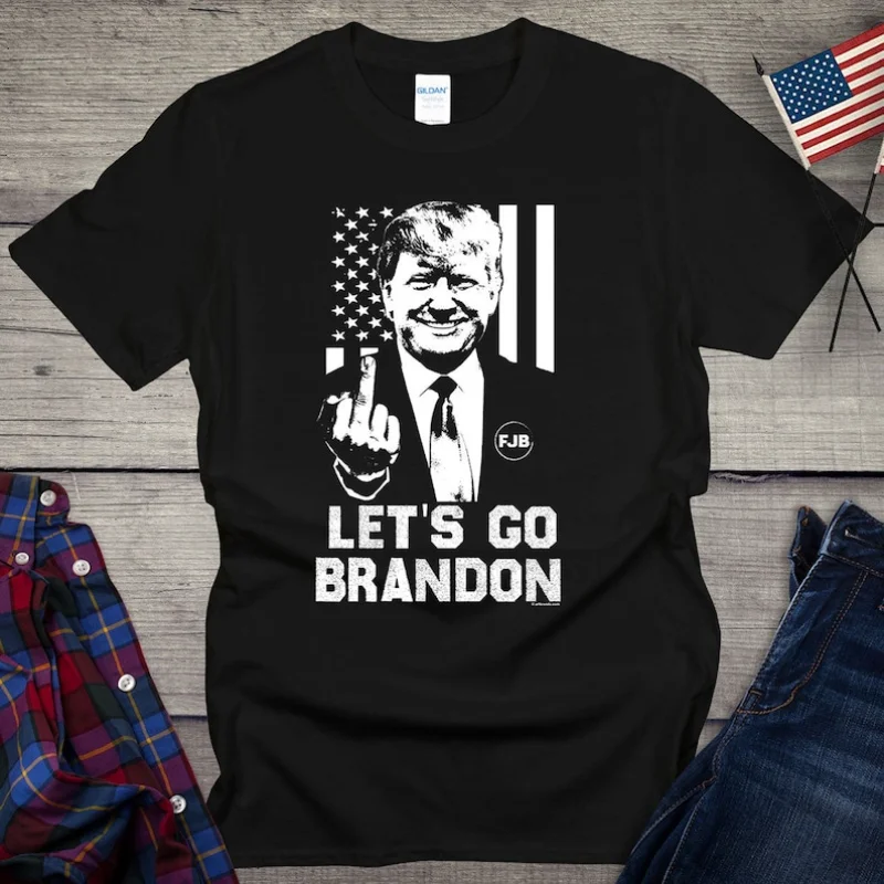 2025 Let's Go Brandon T-shirt, Trump Flip Off Biden Tee, Donald Trump Shirt, Nas car Chant, Political, Joe Biden, Flip the Bird,