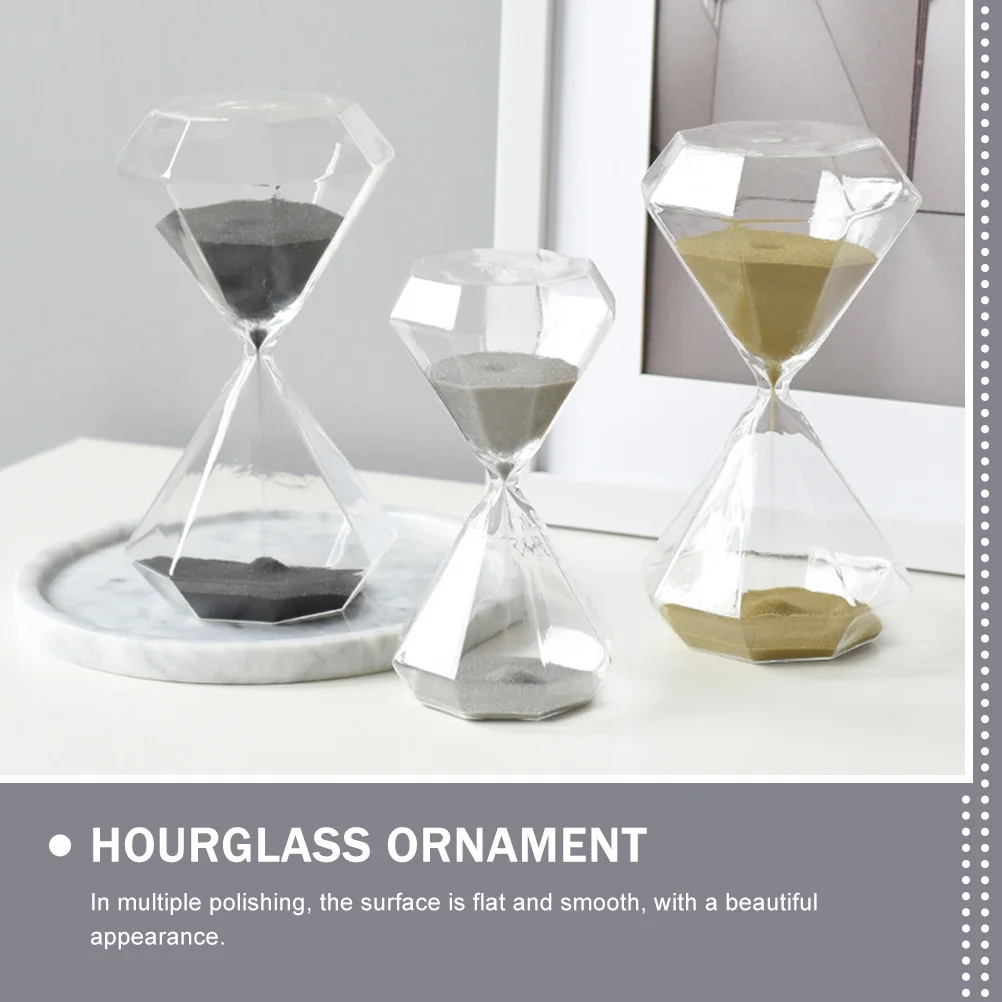 

Hourglass 5 Minutes Sand Timer Decorative Desktop Ornament Multi Polished Smooth Surface Stylish Chic Home Gift