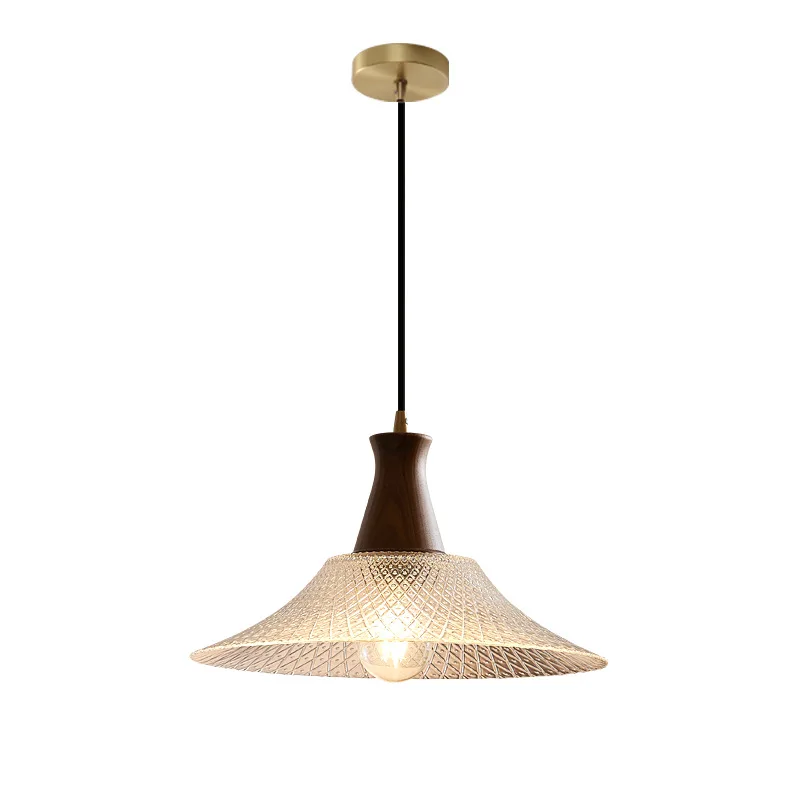 

American retro walnut glass restaurant chandelier cafe dining table bar counter bedroom bedside small chandelier