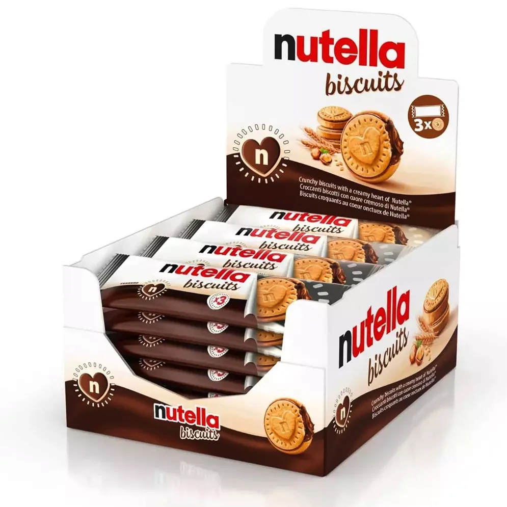 Galletas Nutella Biscuits T3 - 28 Paquetes Nutella Biscuits - Galletas Rellenas de Crema de Cacao y Avellanas Nutella