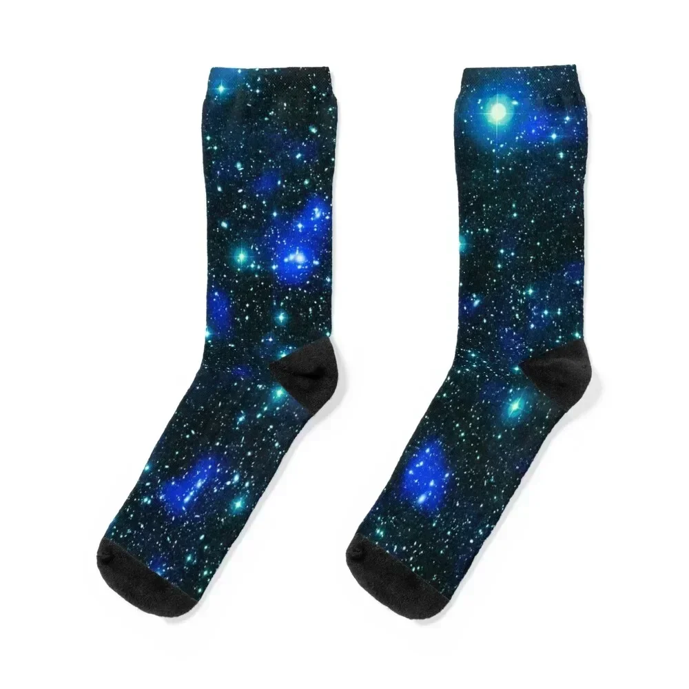 

Galaxy Dark Matter Deep Blue Teal Socks cartoon gift Crossfit Children's Boy Socks Women's