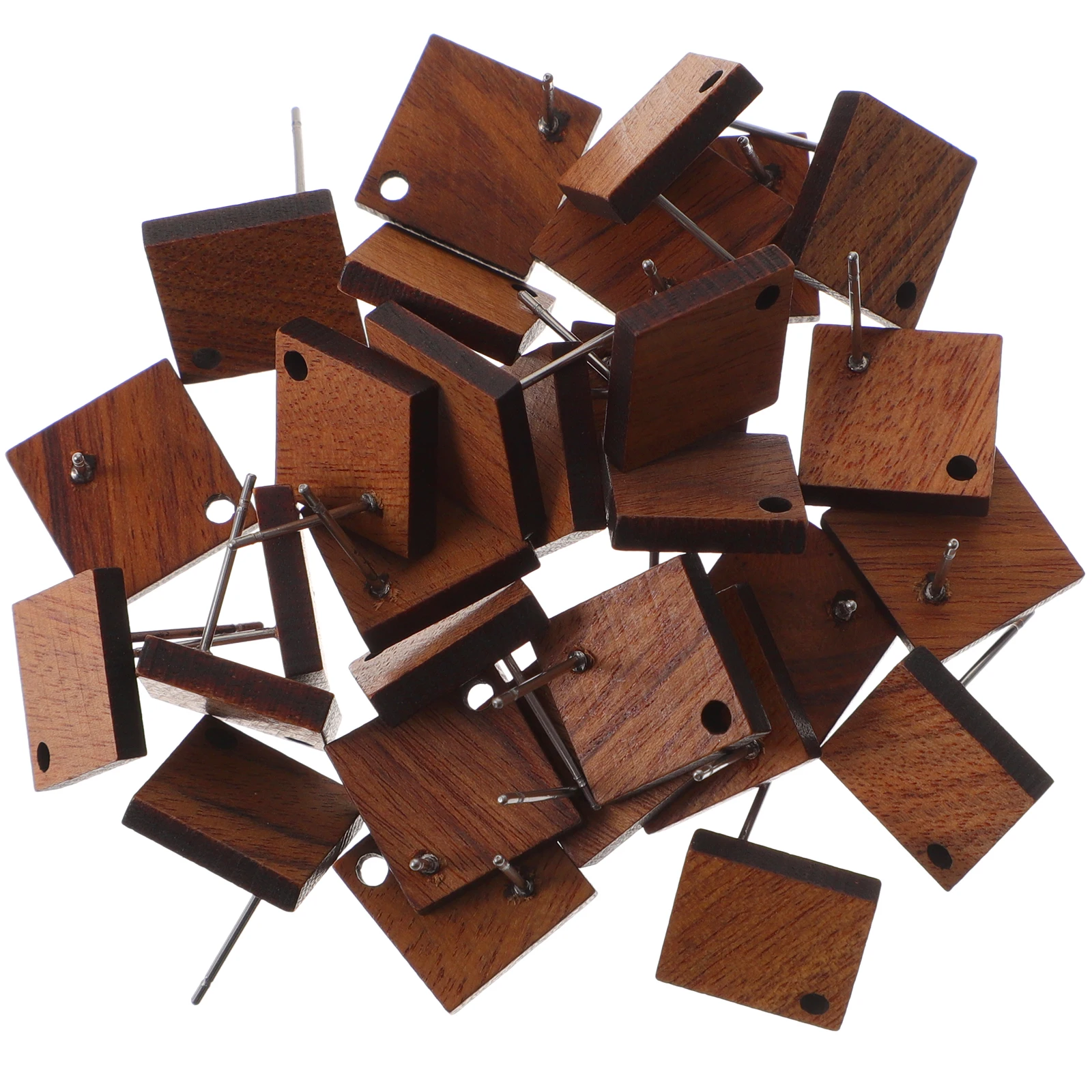 

30 Pcs Earrings Material Trendy Findings for Jewelry Making Post DIY Coffee Accessories