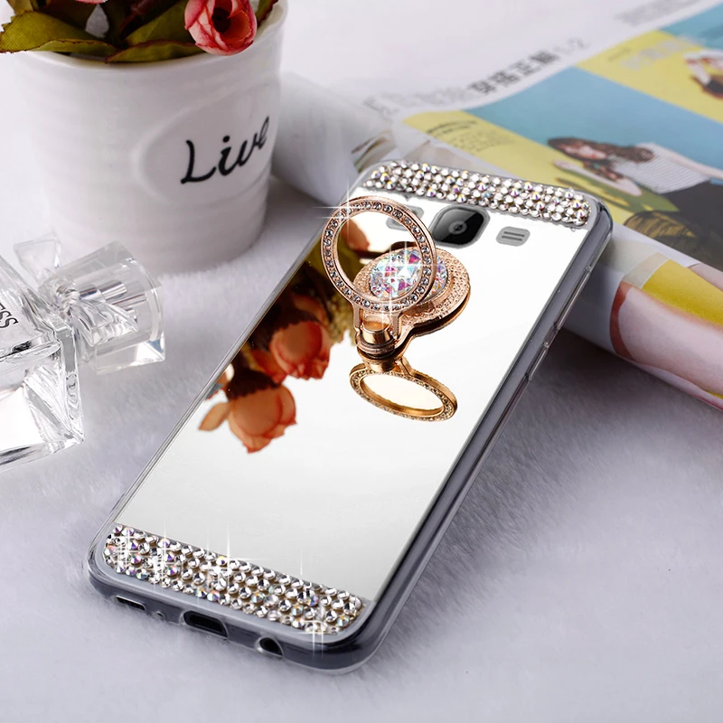 Luxury Diamond Mirror Soft Silicone Case for Samsung Galaxy S23 S24 S9 S10 S20 S21 S25 Ultra Note 20 Note10 Note9 Coque