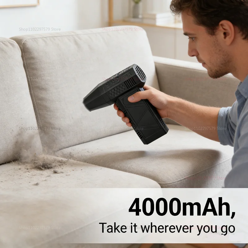 

Ручной электрический турбовентилятор-пылесос 130000 об/мин, экологичный мини-вентилятор для очистки автомобиля, клавиатуры и удаления пыли