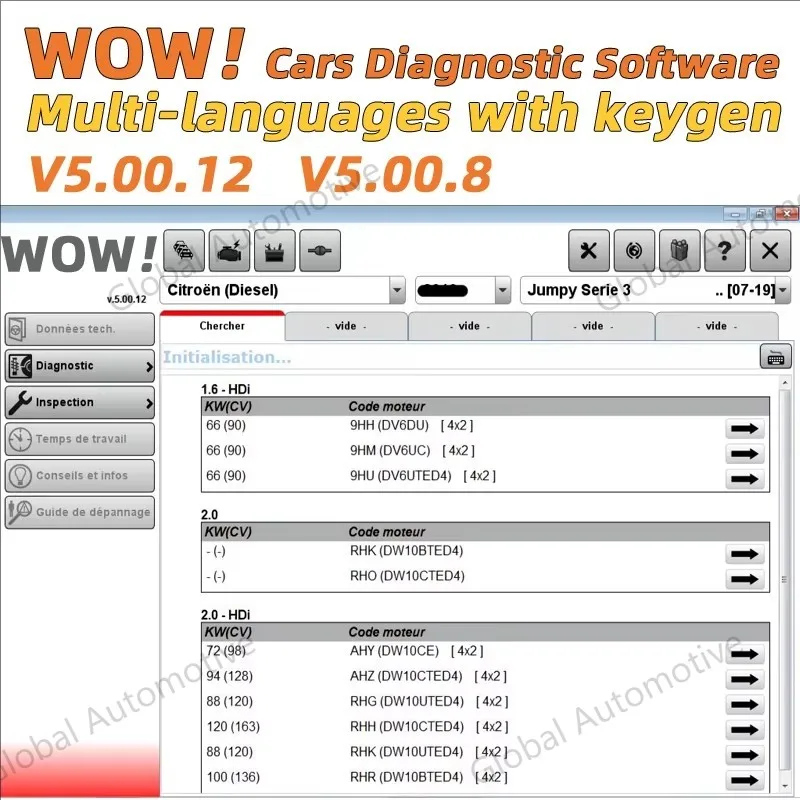 2024 Hot sale For V5.00.12 WOW 5.00.8 R2 diagnostics Software with Kengen For Tcs Multi-diagnostic Car Software Repair Data