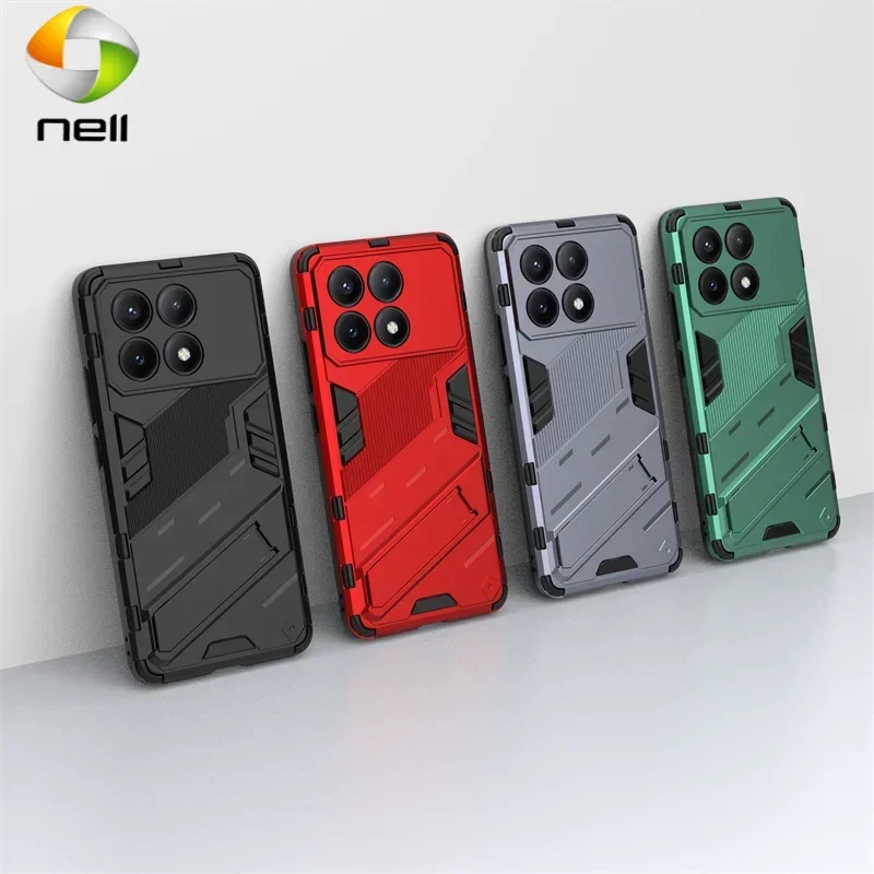 Für Poco X6 Pro Fall Poco X6 Pro Abdeckung Coque Fundas Rüstung Stoßfest Harte Ständer PC Telefon Stoßstange Für Poco X6 Pro