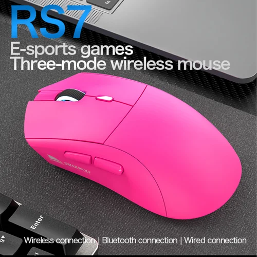 Imagen 2 del producto SMAILWOLF RS7 Bluetooth ratón inalámbrico para juegos tres modos PAW3311 ratón macro-definición portátil gaming office