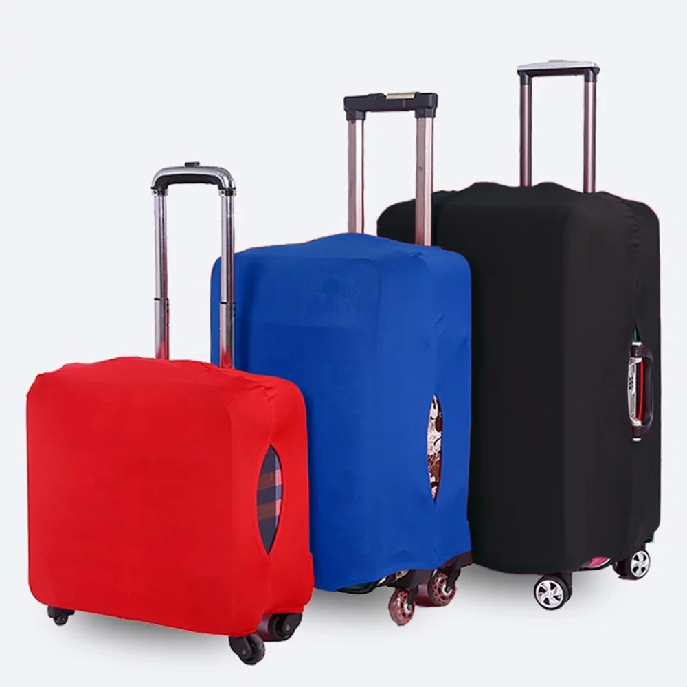 Elastic Fabric Luggage Cover Suitcase Protector Colors Rolling Baggage Dustproof Case Suitable for18-28 Inch Travel Accessories