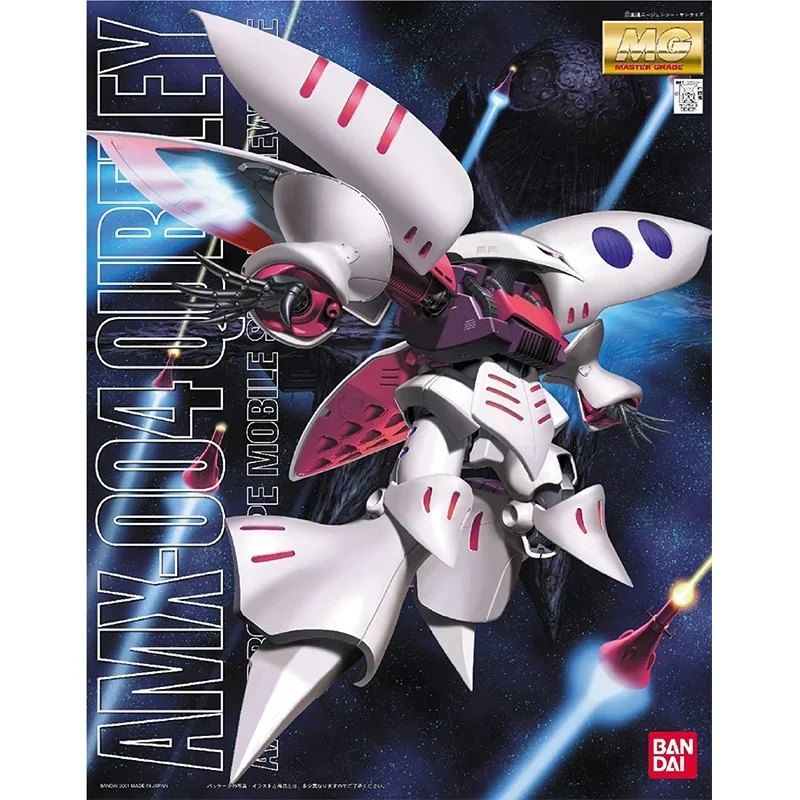 Bandai Original Gundam Model Kit Anime Figure MG 1/100 AMX-004 QUBELEY Action Figures Collectible Ornaments Toys Gifts for Kids