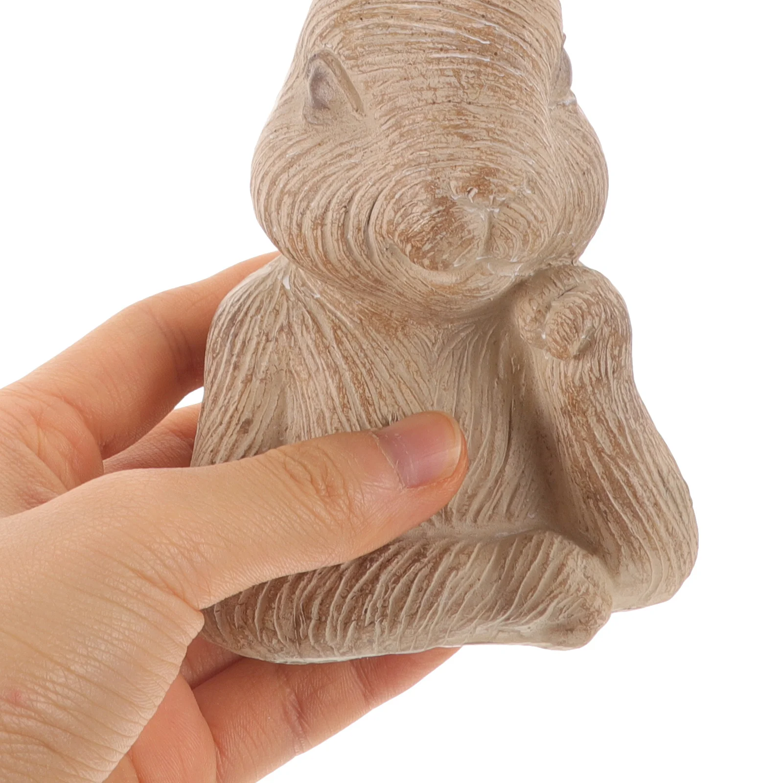 

2 Pcs Retro Decor Resin Rabbit Ornaments Bunny Garden Statue Figurine Sculpture Outdoor Miniature Landscape Decoration Animal