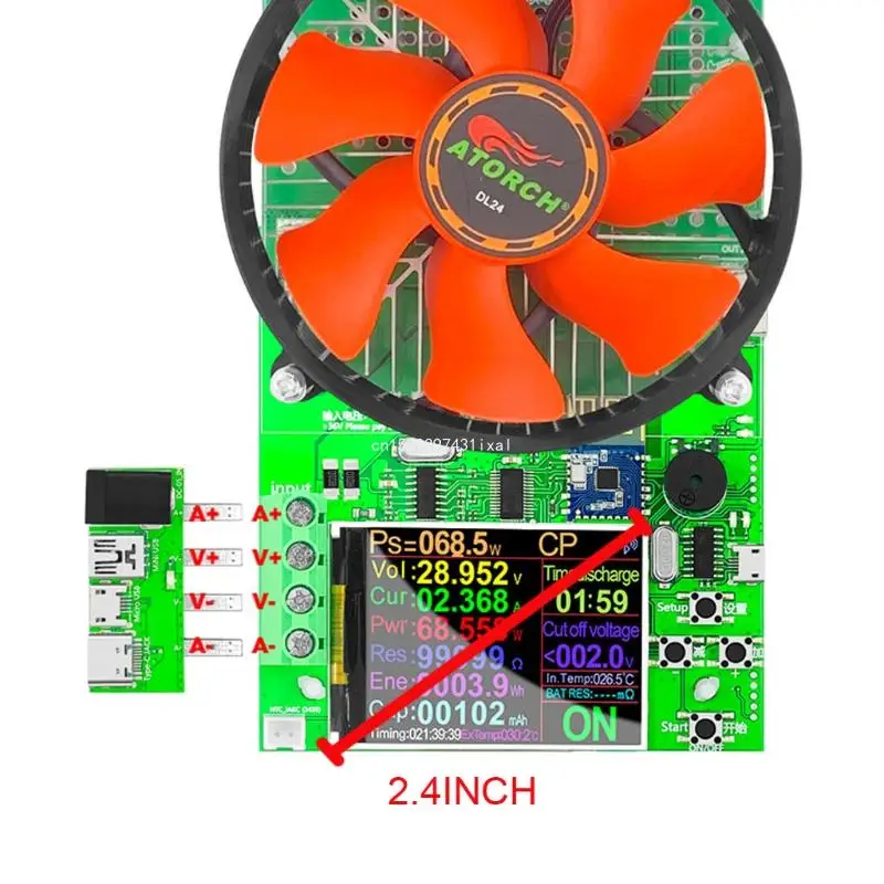 Imagem -06 - Testador Capacidade Bateria Fios Dl24 Testador Energia Carga Eletrônica Medidor Descarga