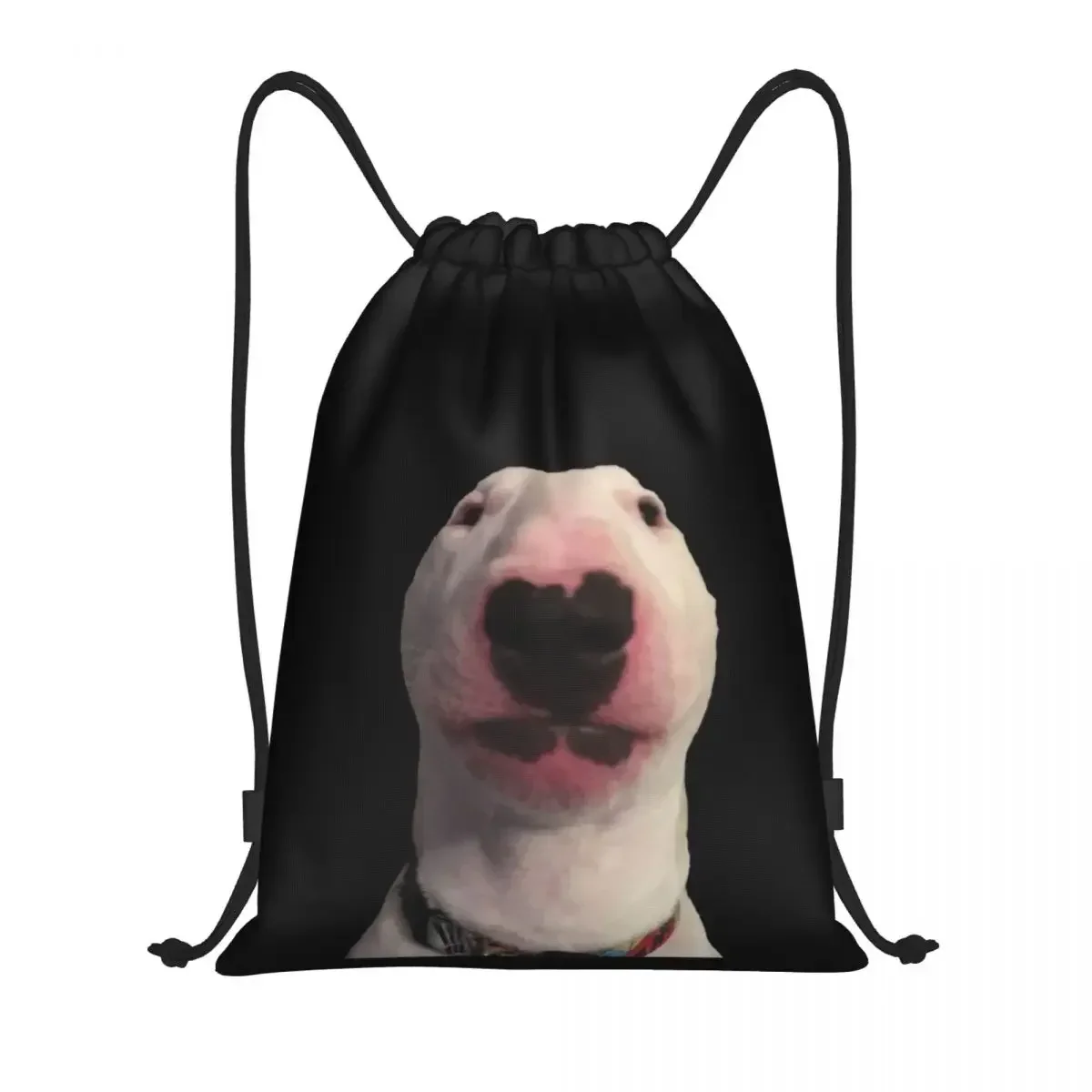 Custom Bull Terrier Dog Funny Meme Drawstring Bags Men Women Lightweight Sports Gym Storage Backpack