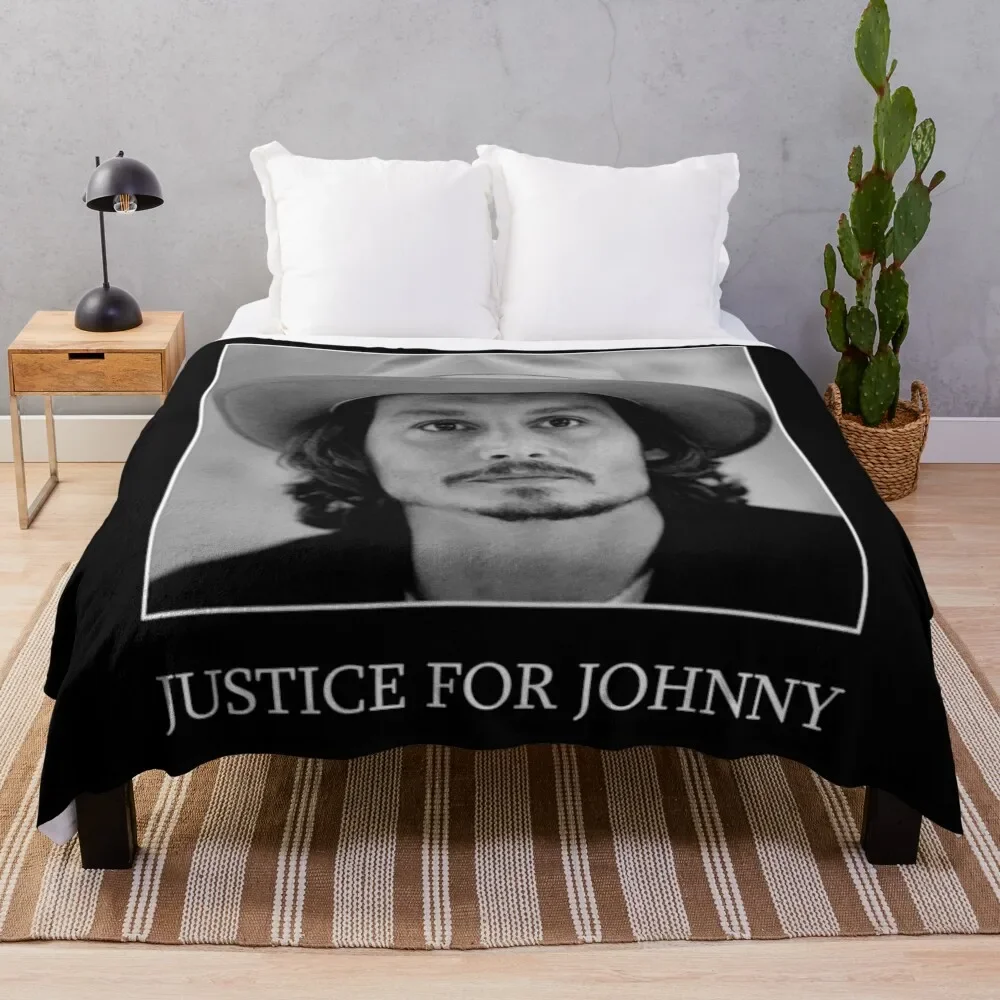 

Justice For Johnny Depp, Stand Johnny Depp Throw Blanket Outdoor Soft Blanket for Picnic Beach Camping