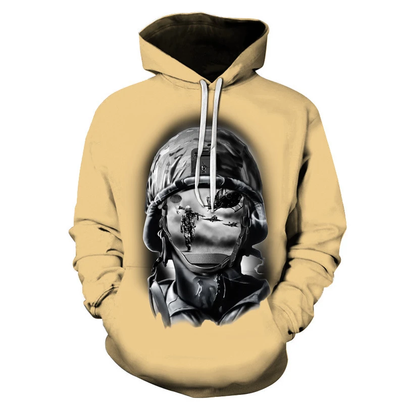 Painting Geometric Print Alphanumeric Digital Print 3D Hoodie Men's Sportswear Clothes Casual Pullover Sweatshirt Hooded Hoody