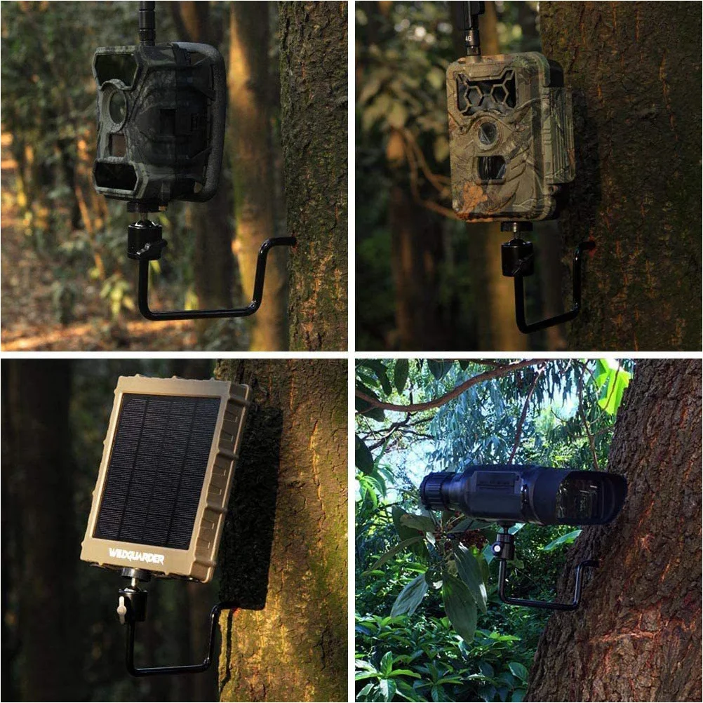 

Heavy Duty Stainless Steel Camera Hanging Bracket For Outdoor Trail Game Cameras 360-Degree Rotation Adjustable Mount Hook