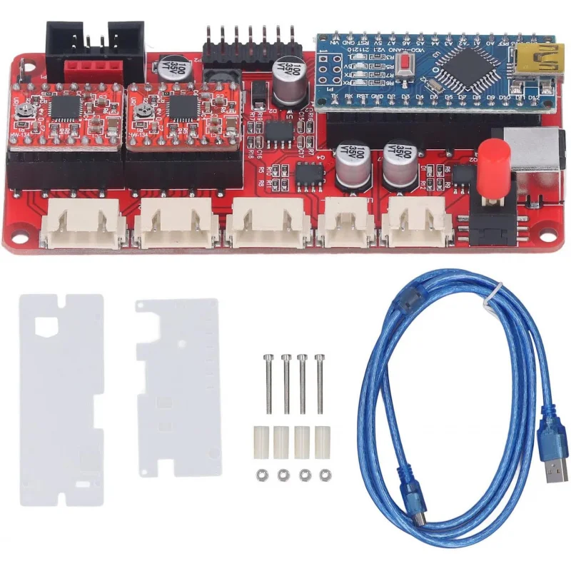 USB 드라이버, CNC 컨트롤러용 USB-5핀 T형 헤드 데이터 케이블 (조각, PCB 기판, 2핀 및 3핀 레이저 지원)