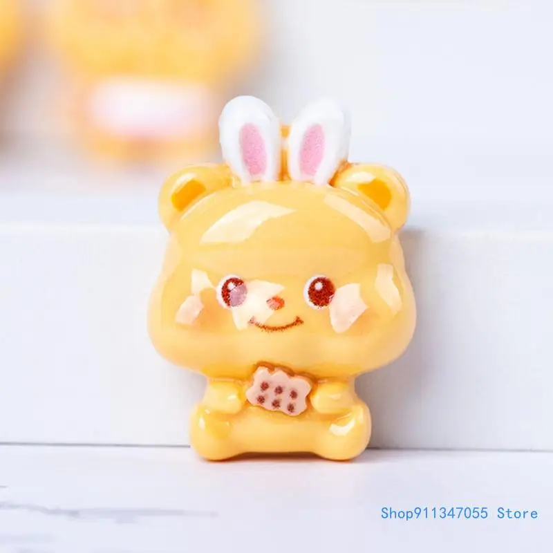 

Crafts Baby Resin Bear for Hair Clip Lovely Hair Side Clip Barrettes Phone Case Drop shipping