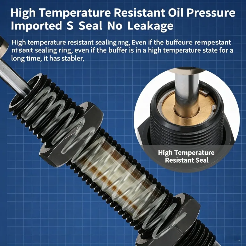 AD Series Hydraulic Shock Absorber Adjustable Oil Pressure Buffer AD1410/12/25/1612/2020/50/2525 Pneumatic Cylinder Shock Damper