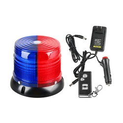 Car roof flash battery charging remote control LED emergency warning safety beacon magnetic bracket suitable for trucks, ambulan